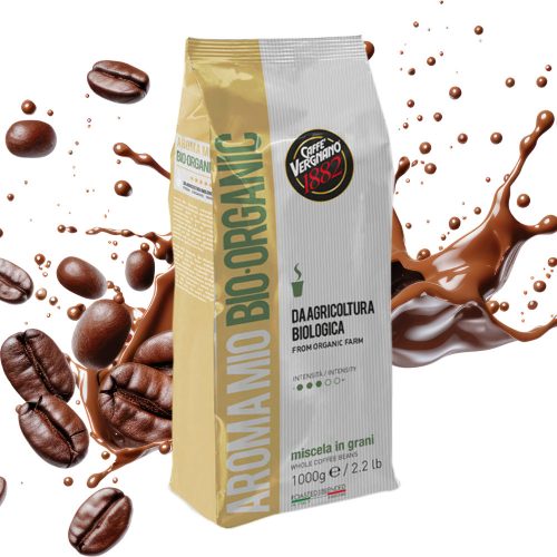 1 kg Caffè Vergnano 1882 Aroma Mio Bio Organic zmes celých kávových zŕn