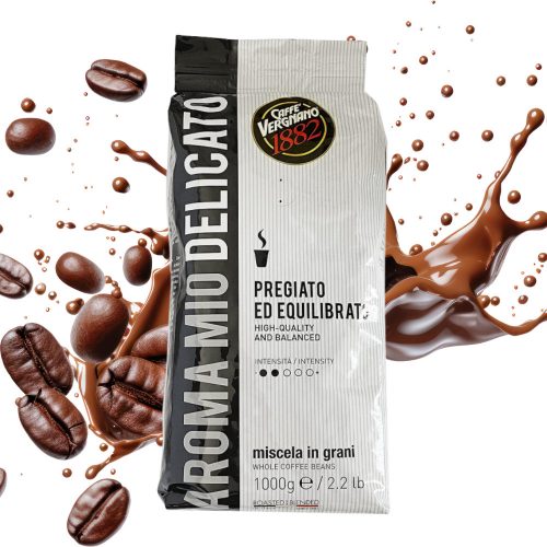 1 kg Caffè Vergnano 1882 Aroma Mio Delicato zmes celých kávových zŕn