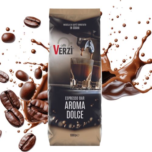 1 kg Caffé VERZI Espresso Bar AROMA DOLCE zmes celých kávových zŕn